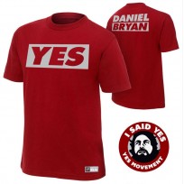WWE футболка рестлера Даниеля Брайана "Yes", красная, Daniel Bryan 