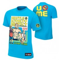 WWE футболка рестлера Джона Сины "Throwback", Jone Cena, бирюзовая