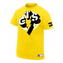WWE Футболка рестлера Панка, CM Punk, GTS, желтая