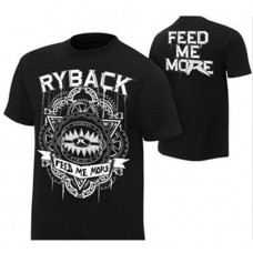 WWE Футболка рестлера Ryback "Feed Me More", черная.